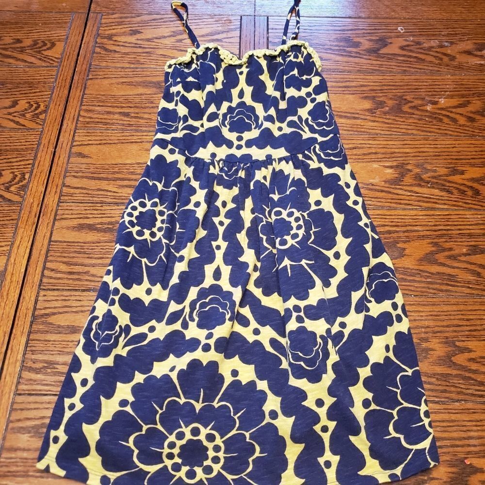 Boden blue&yellow floral sleeveless sundress sz2P